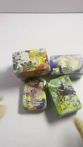 Bandai | NEW Tin Metal Box Pikachu Pokemon Battle Toy Set Silver Tempest Collectible Cards for Children & Anime Fans 41pcs/set