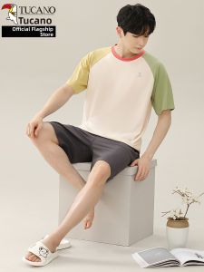 TUCANO | Lightweight Cotton Summer Mens Short Sleeve Pajama Set