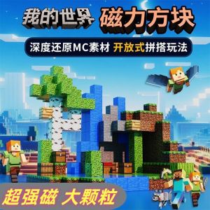 Magnetic Blocks Magnetic Attraction MC World Game Mini Magnet Boys Educational Assembly Toy Intelligence Development Puzzle Blocks