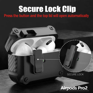 CrashStar Secure Lock Clip Hard Shockproof AirPods Case For AirPods 1 2 3 AirPods Pro 2 4 InPods 12 i12 Wireless Bluetooth Headset Headphones Earphone Anti-fall Cover Casing