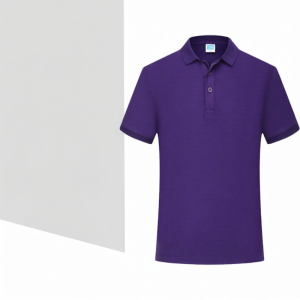 Customized Logo Purple Polo Shirt Short Sleeve