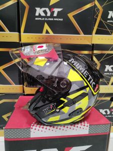 KYT GALAXY FLAT R #4 BK/YELLOW (ORIGINAL)