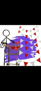 bendera segitiga merah putih | 5m