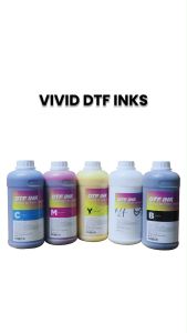 KGS Vivid DTF Textile Ink – 1 Liter (CMYK + White) | For Direct-to-Film Large Format Printers