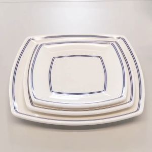 Dĩa vuông vân xanh dĩa nhựa bằng melamine cao cấp