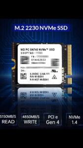 Western Digital 1TB and 2TB NVME m.2 2230 SN740 SSD for STEAMDECKS