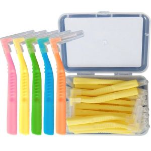 Ultra-Fine Soft Bristle L-Shaped Wire Tooth Gap Brush Interdental Cleaning Brush Orthodontic Specialized Oral Care Dental Tools