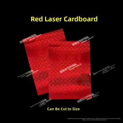 Large Red Gold Laser Paperboard Card Paper Handmade Materials Lotus Lantern Cylindrical Paperboard Hard Paper for Mid-Autumn Festival