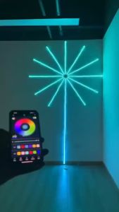 Dây đèn led pháo hoa dán tường trang trí Tết có remote kết nối qua app điện thoại