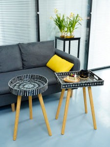 Nordic Style Shell Coffee Table Simple Design Living Room Sofa Side Table French Luxury Balcony Corner Table Home Furniture