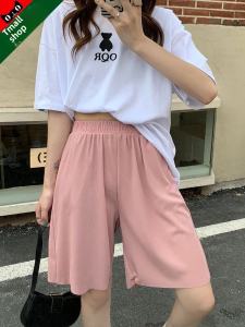 New 2021 Womens Ice Silk Sports Pants Thin Summer Shorts plus Size Casual Sportswear Set for plus Size Women Comfortable Fit