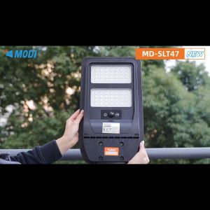 MODI ไฟถนนโซล่าเซลล์ แสงขาว120W180W240W 300W ระบบเซนเซอร์ รีโมทคอนโทรล Solar street light daylight กันน้ำIP65