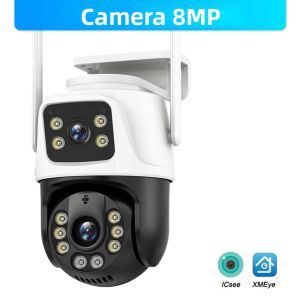 Camera An Ninh Ngoài Trời 8K 16MP WiFi Với Zoom Quang 10X PTZ Bốn Ống Kính Tự Động Theo Dõi Giám Sát Video IP Thông Minh Với Tầm Nhìn Ban Đêm