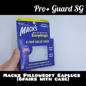 [SG] Macks Moldable Earplugs Pillow Soft Silicone Macks Ear Plugs Swimming Travel Protection