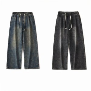 Mark Fairwhale | Premium Vintage Washed Wide Leg Straight Jeans