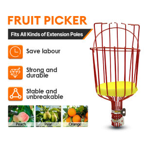 Large Capacity Fruit Picker with Adjustable Fixed Locking Clamps & Soft Sponge Pad High-Altitude Picking Fruit Garden Tool Pemetik Buah 水果采摘器