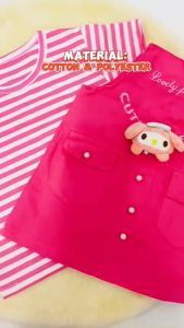 QPyjamas Baby Kids Set Short Sleeve Overall Skirt Kuromi Melody Dungarees Budak Set Pakaian Keseluruhan
