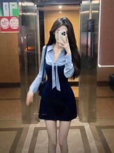 CHANGTONG | Design Stylish Two-piece Waist-accentuating Slim Fit Spring Dress