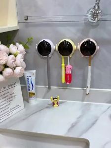 Toothbrush rack storage rack wall mounted non perforated electric toothbrush rack storage rack cute bracket childrens cartoon