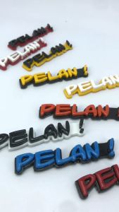 EMBLEM MOTOR MOBIL TULISAN PELAN VARIASI TIMBUL 3D BAHAN FIBERGLASS