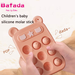 Bafada Pink Blue Orange For Baby Silicone Molars Stick Puzzle Early Education Toys High Temperature Resistance Without BPA For Appease Compress Children