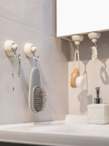 Powerful Adhesive Hooks Weight Bearing Bathroom Kitchen Wall Mounted Universal No Drilling Traceless Adhesive Hooks