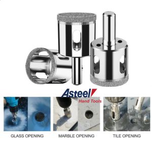 Mata Bor Keramik Kaca Hole Saw Asteel Diamond Coated Cutter Pelubang Granit Paralon 6-50mm