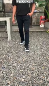 SLIMFIT SOBEK LUTUT TERLARIS MASA KINI / CELANA JEANS SKINNY SOBEK LUTUT RIPPED TERLARIS / JEANS PENSIL SOBEK LUTUT BISA COD