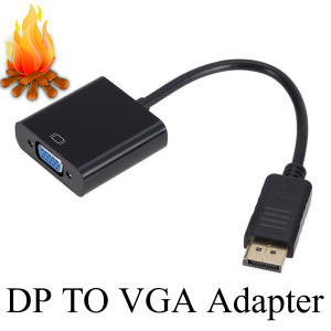 DisplayPort (DP) to VGA Adapter DP Male to VGA Female Adapter Compatible with Computer Desktop Laptop PC Monitor Projector HDTV