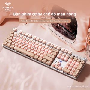 AULA | Womens Office Mechanical Keyboard and Mouse Set 3-mode Connection