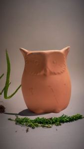 Chậu Gốm Đất Nung Hình Chú Cú Nhỏ Dễ Thương - Gốm Sứ Sân Vườn - GSSV