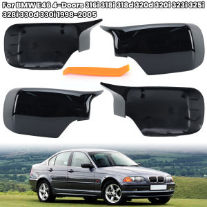 Side Mirror Cover For BMW E46 4-Doors 316i 318i 318d 320d 320i 323i 325i 328i 330d 330i 1998 1999 2000 2001-2005 Car Accessories
