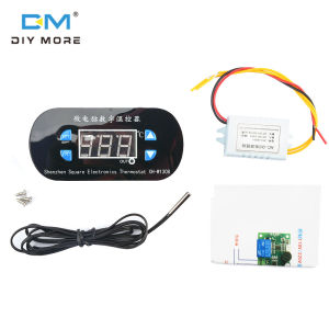diymore XH-W1308 W1308 Cảm Biến Nhiệt Lạnh Kỹ Thuật Số Điều Chỉnh Được AC 220V Bộ Điều Khiển Nhiệt Độ Hiển Thị Màu Đỏ Công Tắc Điều Nhiệt DC 12V