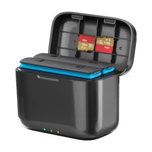 20240524 aMagisn 2500mAh Battery Fast Charge Box Battery Storage Box Smart Charger Case for Insta360 X4 Accessories