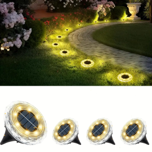 Đèn Năng Lượng Mặt Trời Ngoài Trời 8 Đèn LED Chống Thấm Nước Đèn Âm Đất Cho Lối Đi Vườn Cảnh Quan 4/8/12/16 Chiếc Đèn Chôn Dưới Đất Sử Dụng Năng Lượng Mặt Trời