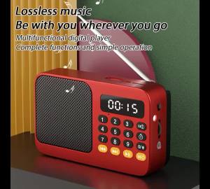 Đài FM Di Động Dành Cho Người Cao Tuổi Với Loa Bluetooth Máy Nghe Nhạc Hỗ Trợ Thẻ TF Màn Hình LED USB - Đài Đa Chức Năng