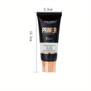 Waterproof Base Transparent Gel Makeup Primer - Full Coverage Matte Foundation With Color Retention Natural Avocado And Rose Ex