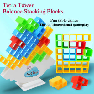 Wonderful Toys 32pcs Tetra Tower Balance Stacking Blocks Game Swinging Building Blocks Toy for Kids Family Board Game