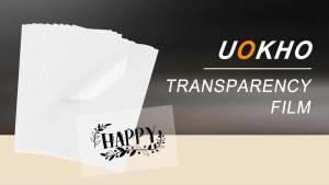 30 Sheets Transparency Film Paper 8.5x11 Inches Transparent Film for Ink Jet Printer 100% Transparencies Printing Transparent Film Sheets for Overhead Projector Silk Screen Printing