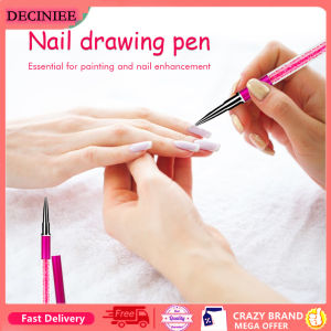 DECINIEE 1Pc Professional Liner Painting Pen Nail Art Brush Nail Art UV Gel Brush Pen Art Salon Home Use Gel Nail Brush Durable