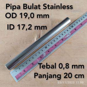 Pipa Bulat Stainless OD 190 mm ID 172 mm Tebal 08 mm Panjang 20 cm