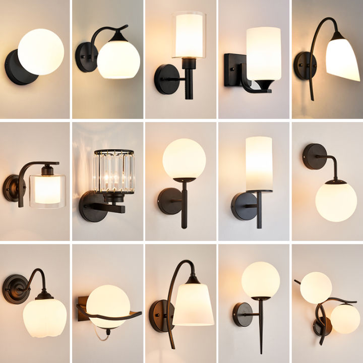 Scandinavian Moon LED Wall Sconce – Creative Bedroom Wall Light With G9 Bulb, Black And Gold Iron & Glass, For Living Room, Corridor, Bathroom
