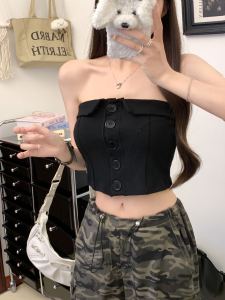 Áo Ba Lỗ Không Tay Ren Đan Pure Desire Dành Cho Nữ Mùa Hè Ôm Vừa Vặn Áo Lót Có Đệm Ngực Chất Liệu Cotton Pha Trộn