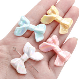 32x24mm acrylic màu AB Bow hạt cho vòng tay thủ công vòng cổ bông tai Keychain Tự Làm Thủ Công Phụ kiện làm đồ trang sức