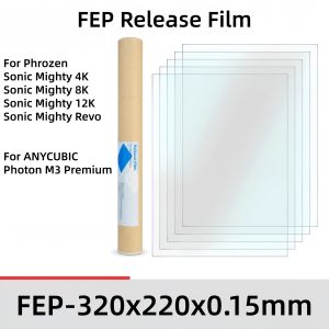 5Pcs FEP Film 320x220x0.15mm For ANYCUBIC Photon M3 Premium Mono M5 M5s Series M7 Pro Series UV resin LCD 3D Printer Parts