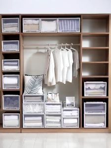 Stackable Clothes Organizer Wardrobe Storage Drawer Organizer Kotak Simpan Barang Laci Almari Baju 衣橱收纳盒