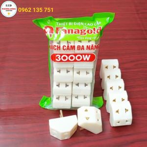 Combo 5 phích cắm chia 3 ổ cắm 3000W