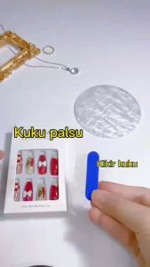 AliMaMa - SET KUKU PALSU 24 PCS PART 2 - Fake Nail Art Design Tahan Air Kotak Gratis Lem Cair Medan Variasi Warna Kuku Palsu - Lazada