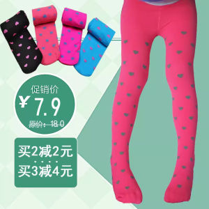 Girl Panty-Hose Summer Thin Stockings Candy Color Heart Baby Girl Anti-Mosquito Socks Spring and Autumn Childrens Dance Socks