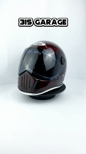 HELM CAKIL KHC MOTIF LIST CHROME KACA LUAR ORIGINAL FREE GOGLE+ST+BUFF MASKER